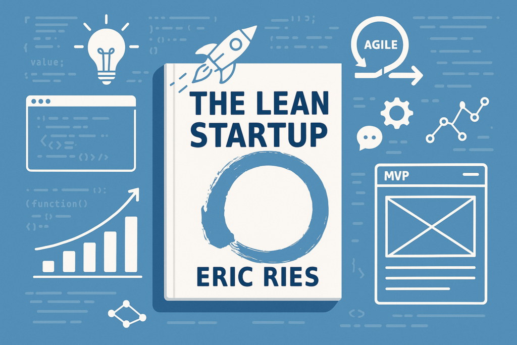  The Lean Startup book cover by Eric Ries focusing on agile methods and startup growth for modern entrepreneurs