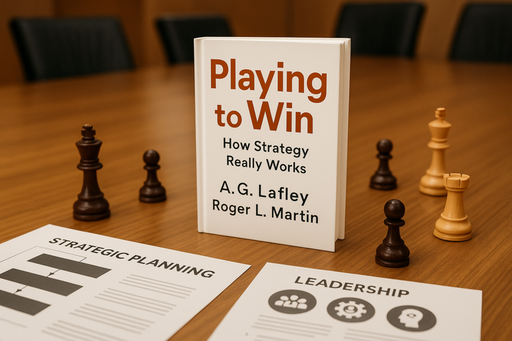 Playing to Win book cover, outlining a strategic decision-making framework used by Procter & Gamble's CEO