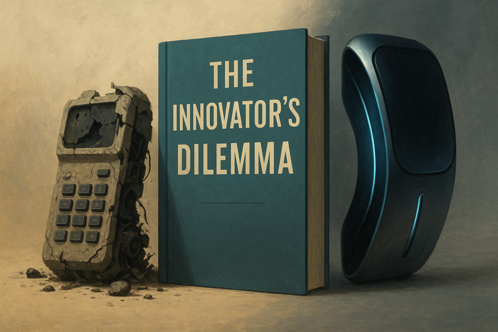 The Innovator’s Dilemma cover featuring disruptive innovation strategies and market shifts for entrepreneurs