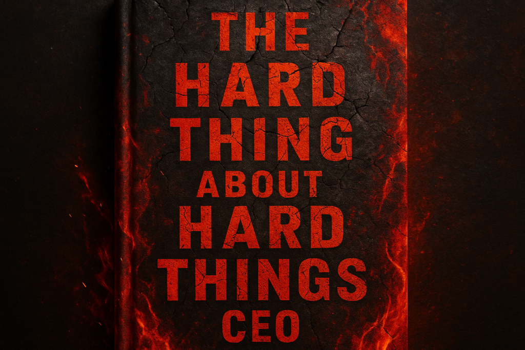 The Hard Thing About Hard Things by Ben Horowitz, featuring real-world business challenges and CEO survival tips