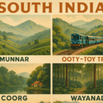 Scenic view of best hill resorts in South India for summer 2025 travel – including Munnar, Ooty, Kodaikanal, Coorg and other top summer hill destinations in India