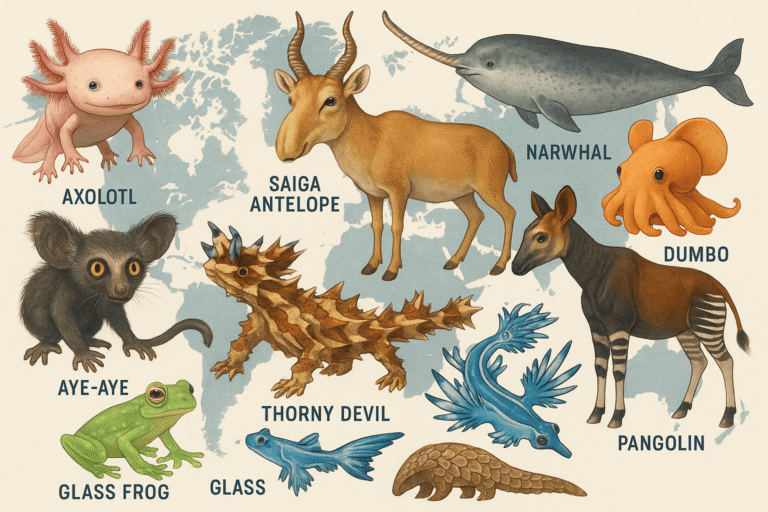 "Top 10 Unique Animals You Didn’t Know Existed – Rare and Fascinating Species from Around the World"
